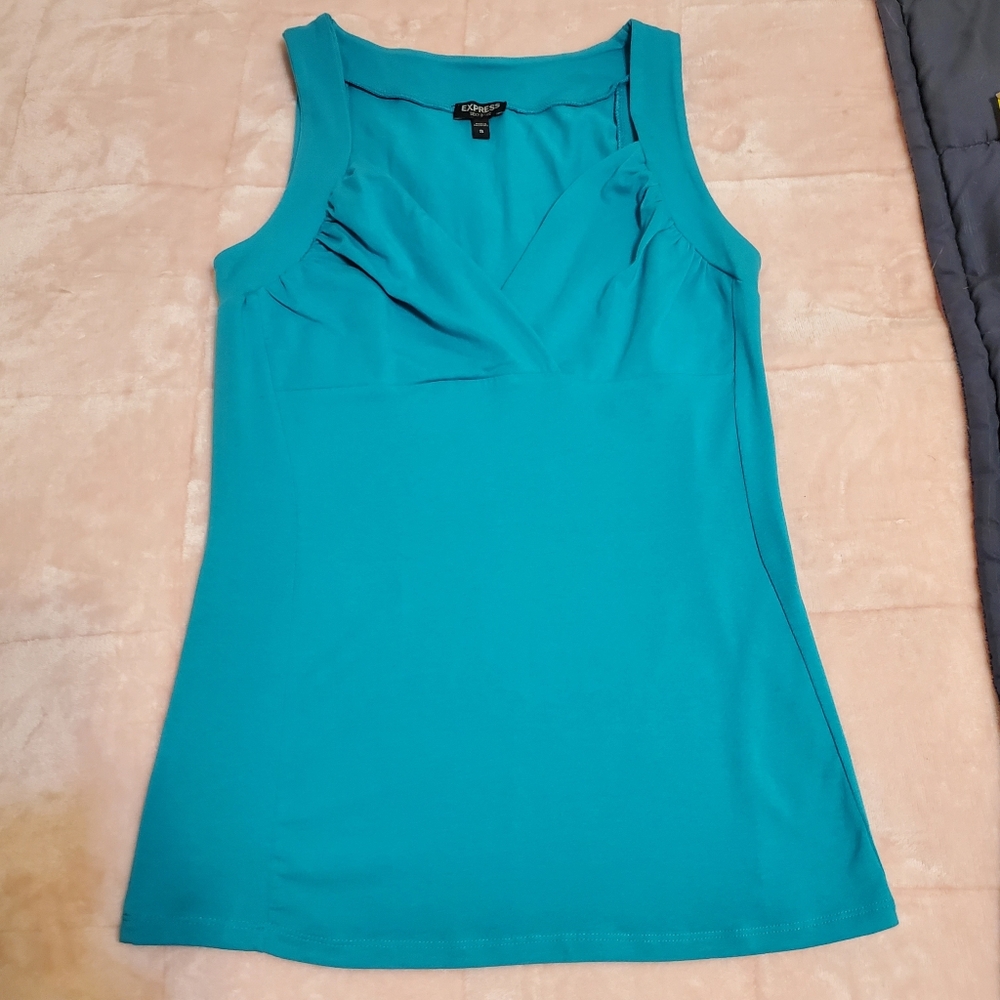 Express Sexy Basic Surplice Tank Top